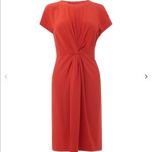 LK Bennett Red Milas Short Sleeve Dress Size 2